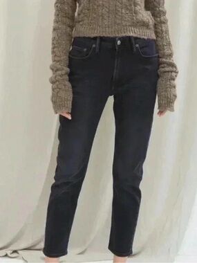Acne Studios Blå Konst Melk Used Black Slim Tapered Jeans Size 27
